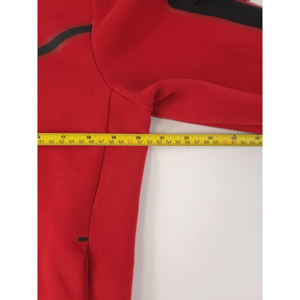 Nike Hoodie Mens Small Red Tech Fleece Windrunner Full Zip Hoody PLS Read